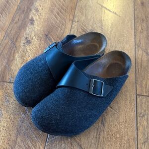 Birkenstock Basel Clog 42 Grey Wool